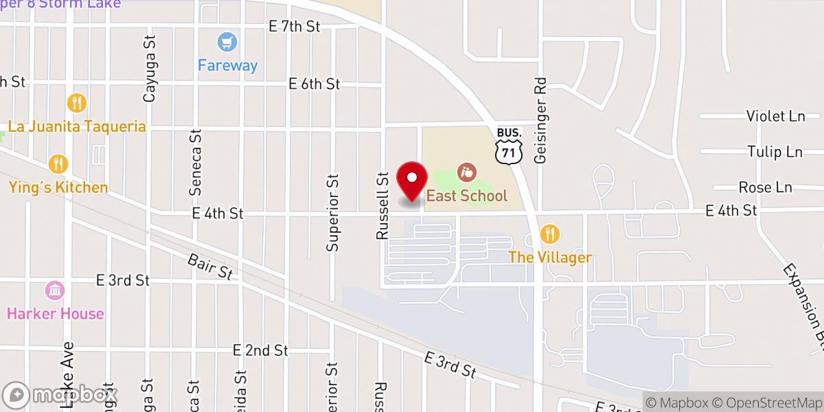 Map showing location of Luthern Hispanic Outreach Center