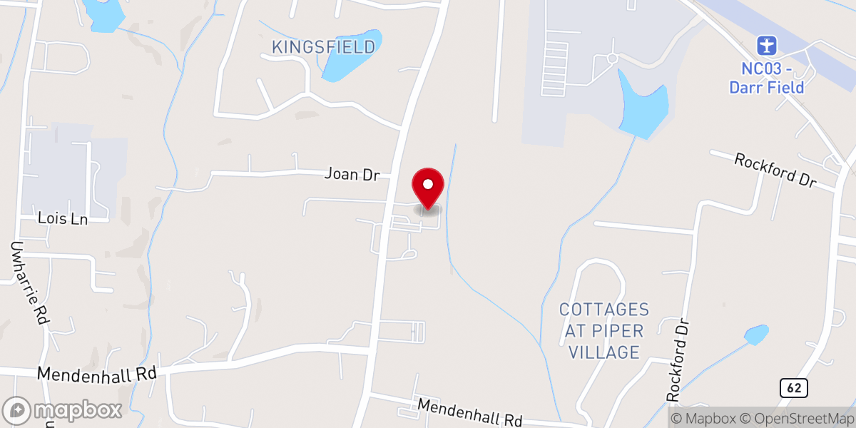Map showing location of Grace Point United Pentecostal Church