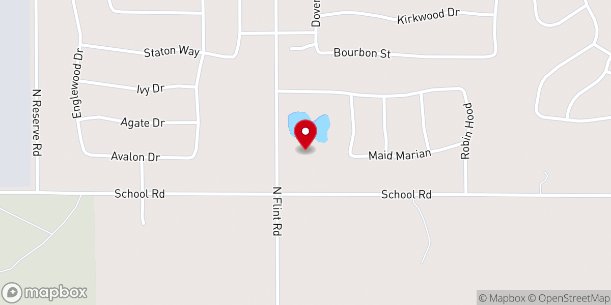 Map showing location of The Barn at Higgins Lake