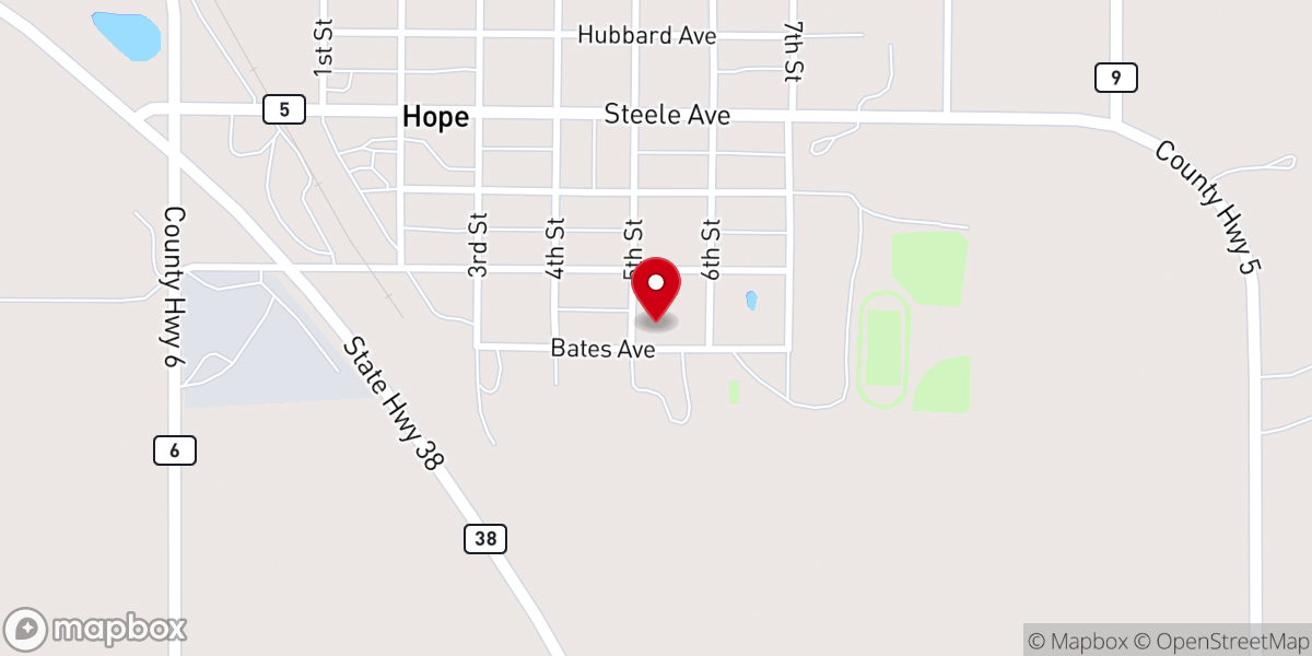 Map showing location of Redeemer Lutheran Church