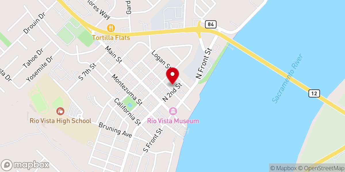 Map showing location of First Congregational Church