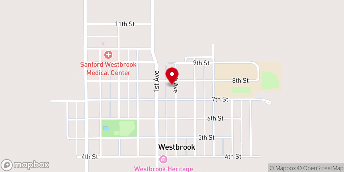 Map showing location of United Presbyterian Church