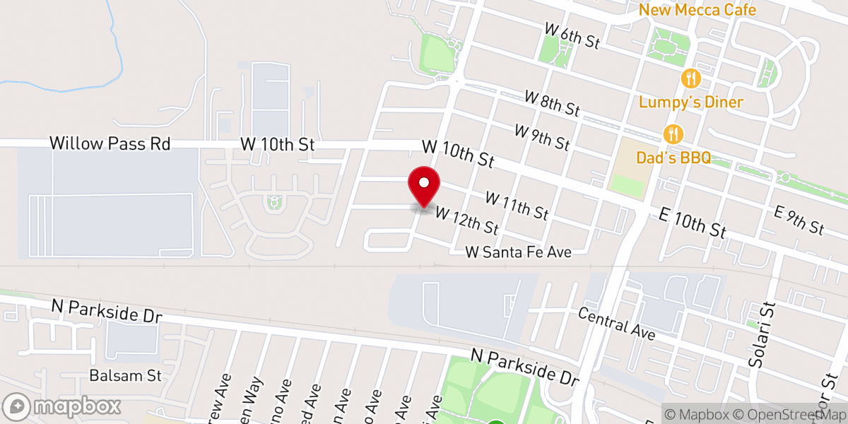 Map showing location of Templo Christiano