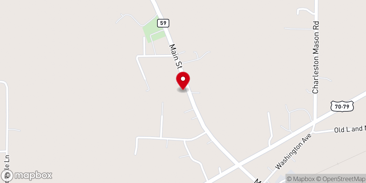 Map showing location of Mason Presbyterian Church