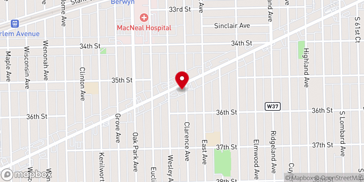 Map showing location of Emmanuel Bible Church