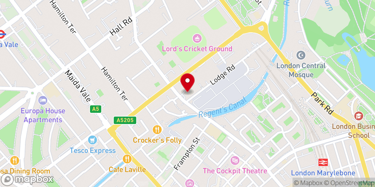 Map showing location of Roman Catholic Church of Our Lady