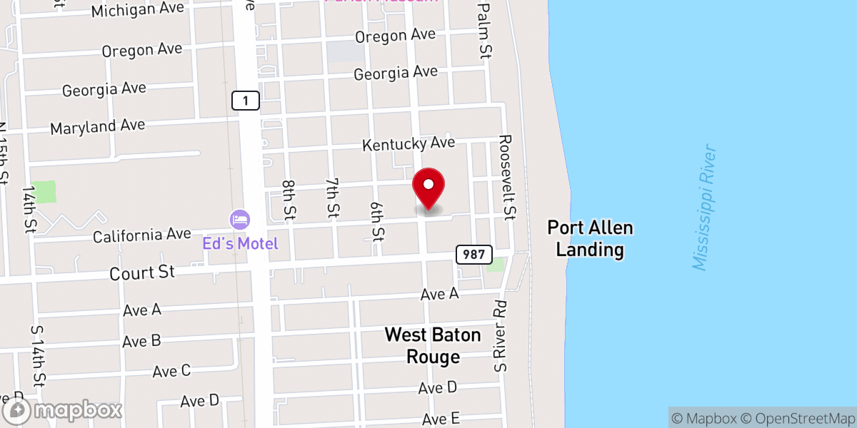 Map showing location of Heavenly H.O.P.E. West Campus