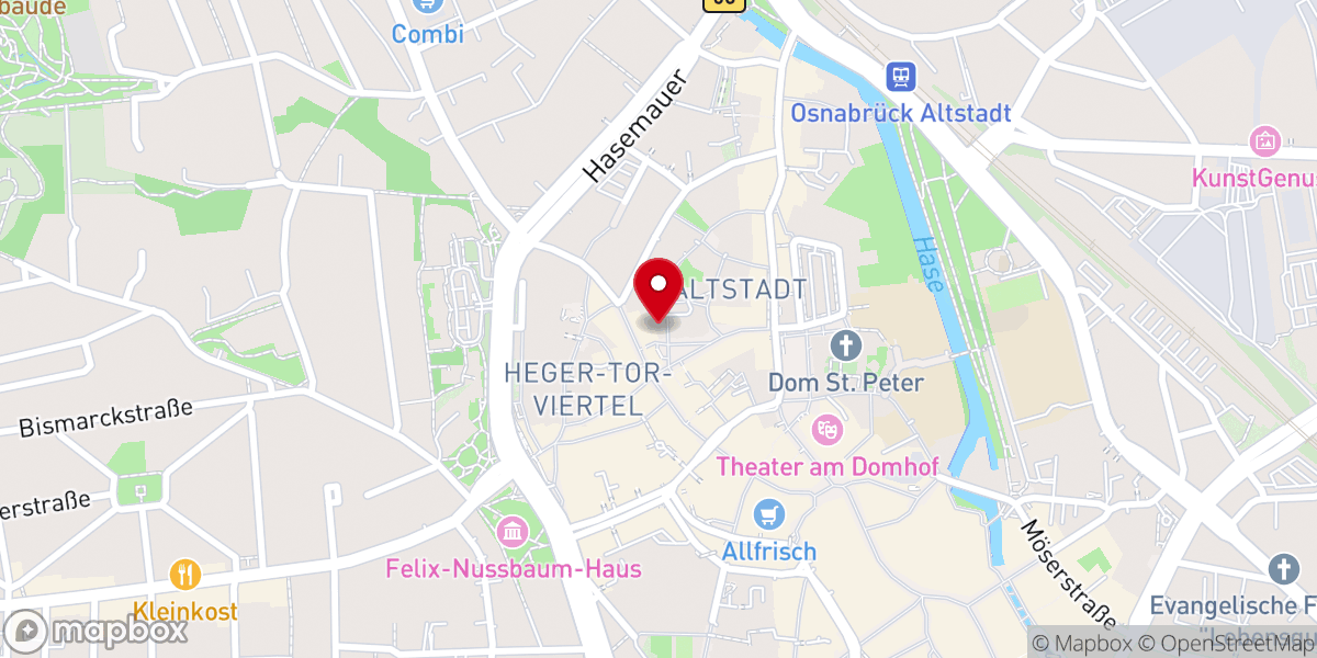 Map showing location of Stadtverwaltung Osnabrück