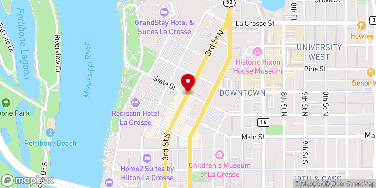 Map showing location of Crossway Church