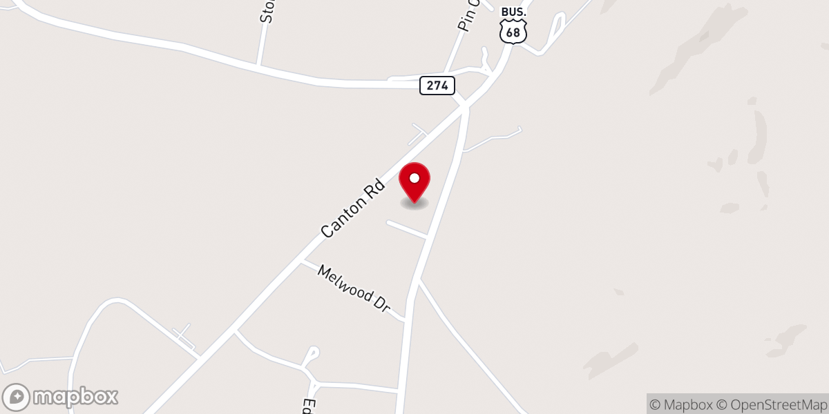 Map showing location of Liberty Point Baptist Church