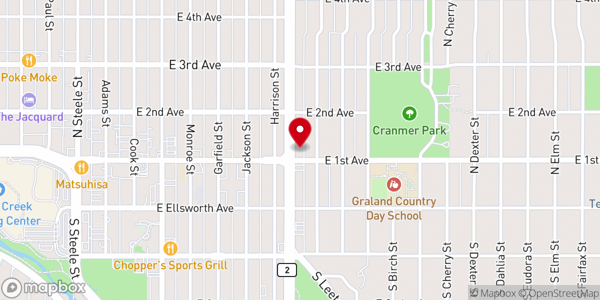 Map showing location of Epiphany Episcopal Church