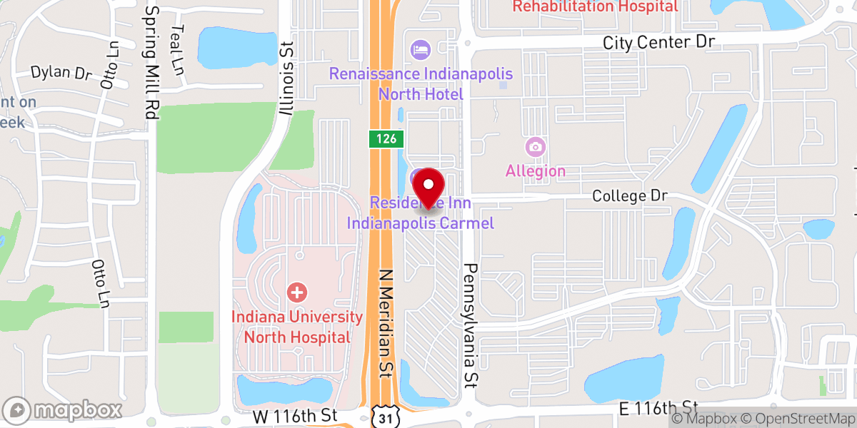 Map showing location of SpringHill Suites by Marriott Indianapolis Carmel