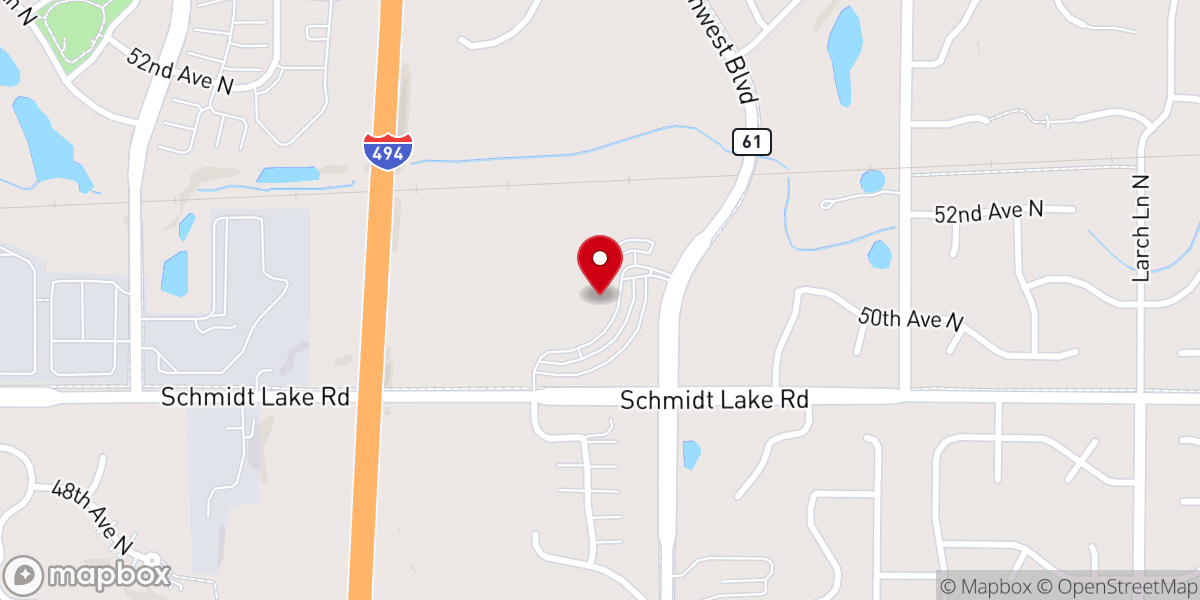 Map showing location of Beautiful Savior Lutheran Church