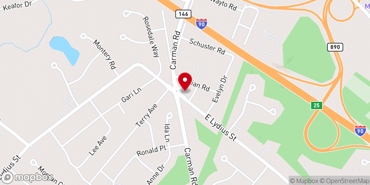 Map showing location of Carman Road Alliance Church