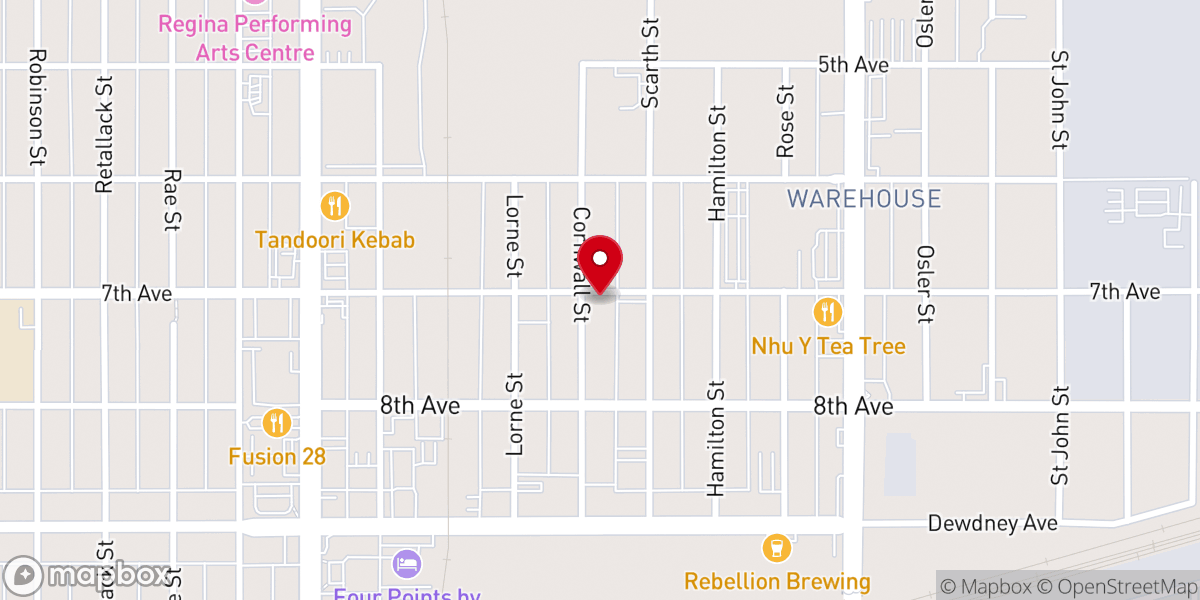 Map showing location of Watchman catholic charismatic renewal movement, Regina