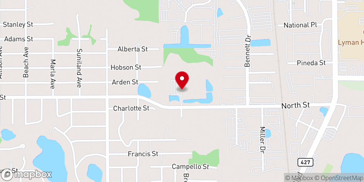 Map showing location of WaterStone Church