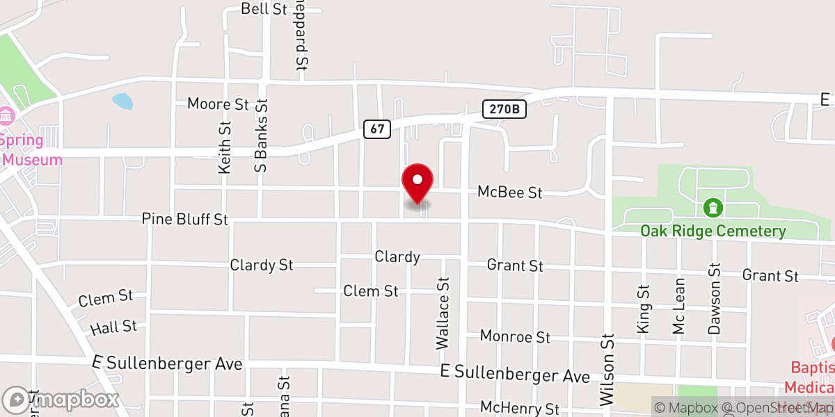 Map showing location of Saint John Catholic Church