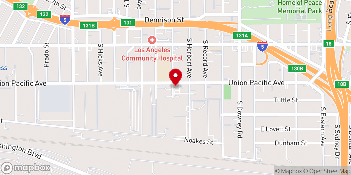 Map showing location of Our Lady of Victory