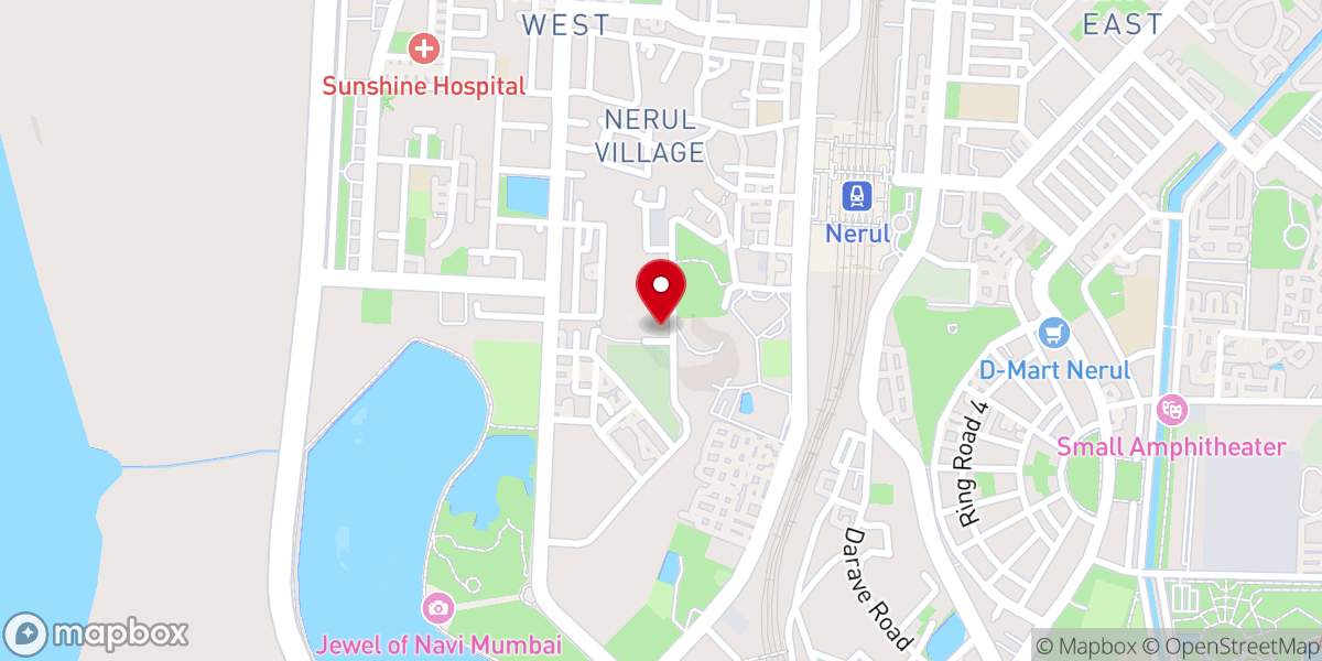 Map showing location of Little Flower Forane Church, Nerul