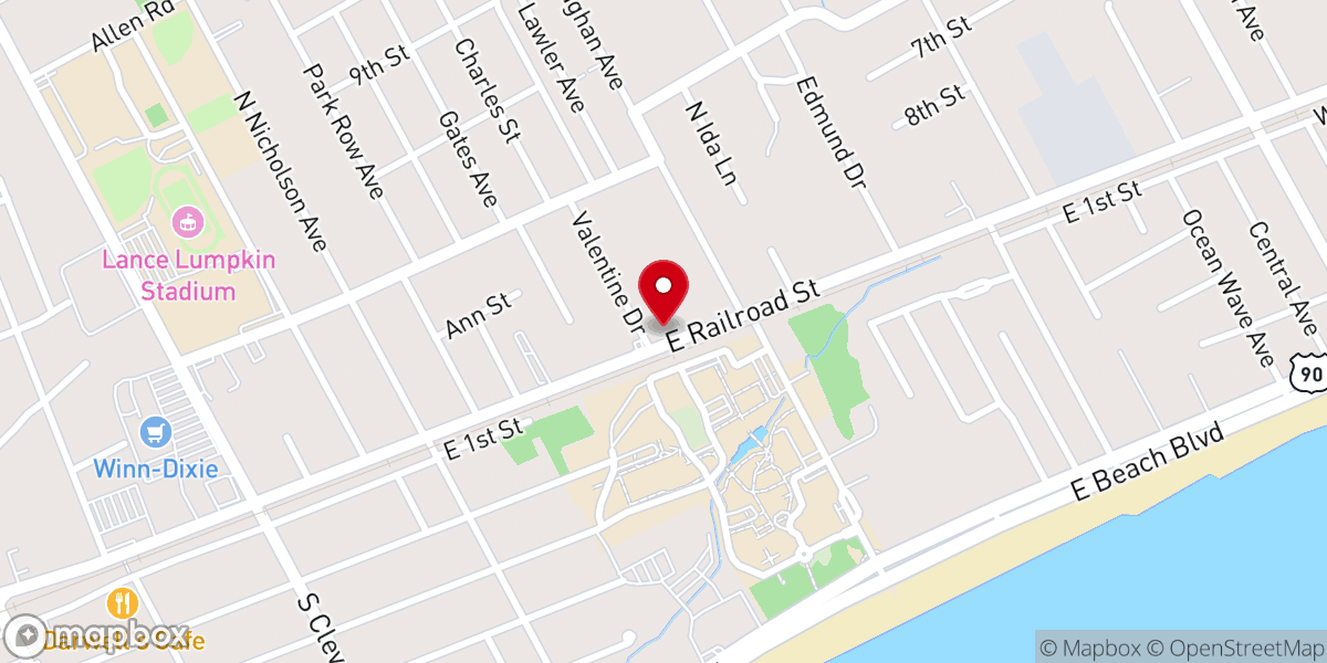 Map showing location of Zacchaeus Community Church