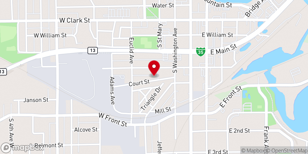 Map showing location of Salvation Army Church