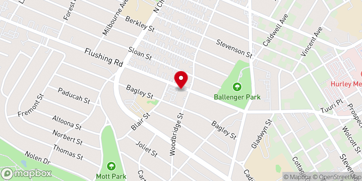 Map showing location of Calvary United Methodist Church