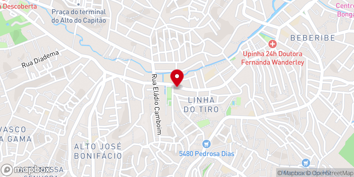 Map showing location of Igreja Batista em Linha do Tiro