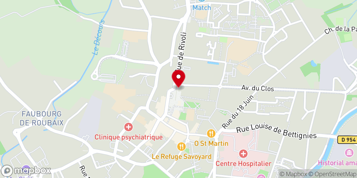 Map showing location of Le Prieuré