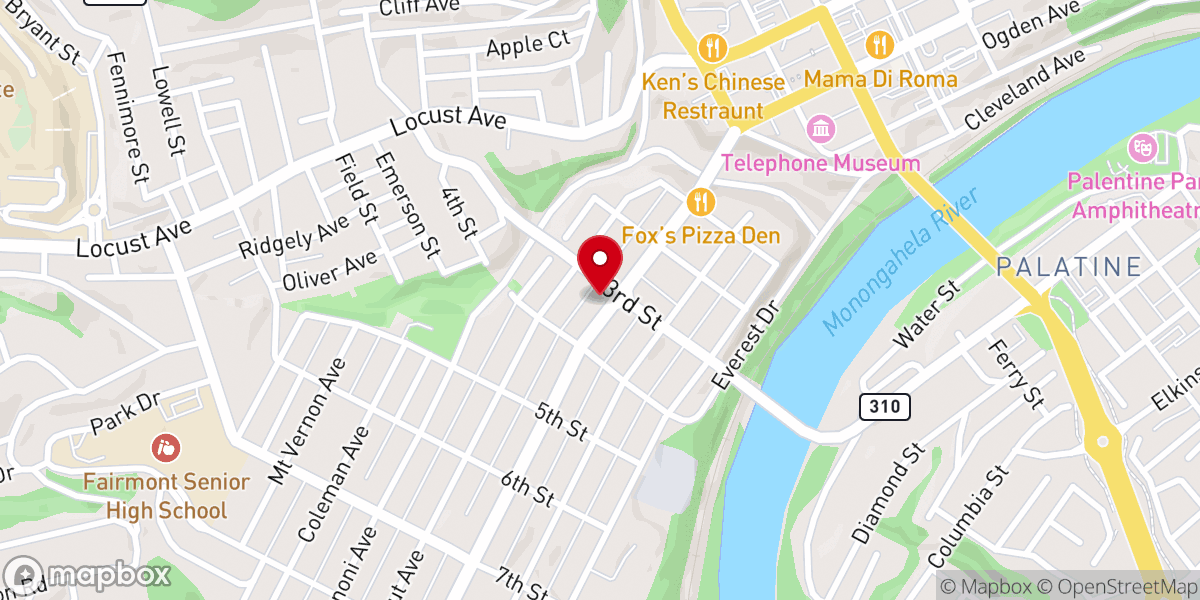 Map showing location of Central United Methodist Church