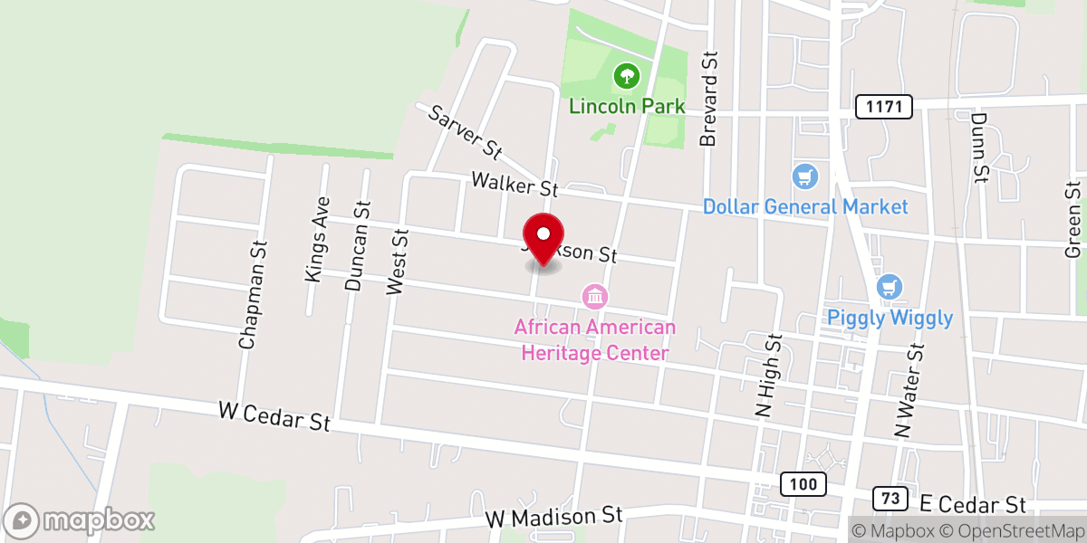 Map showing location of Harristown Church of Christ