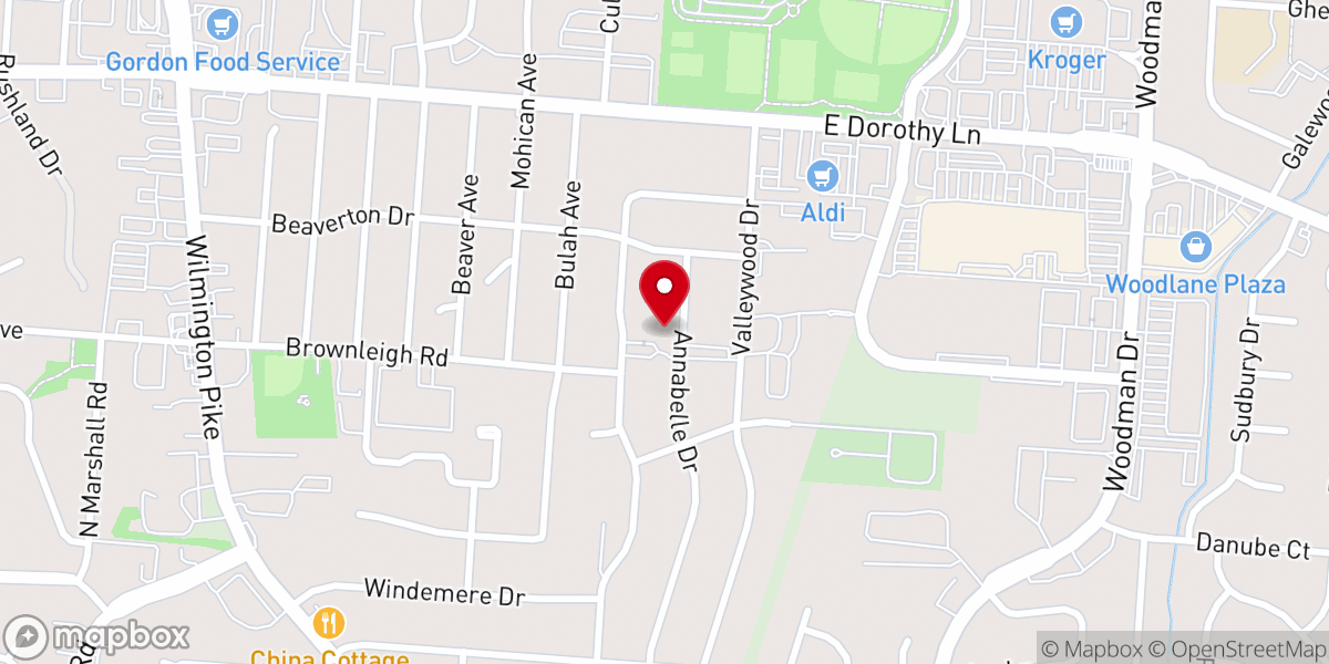 Map showing location of Blessed Hope Baptist Church