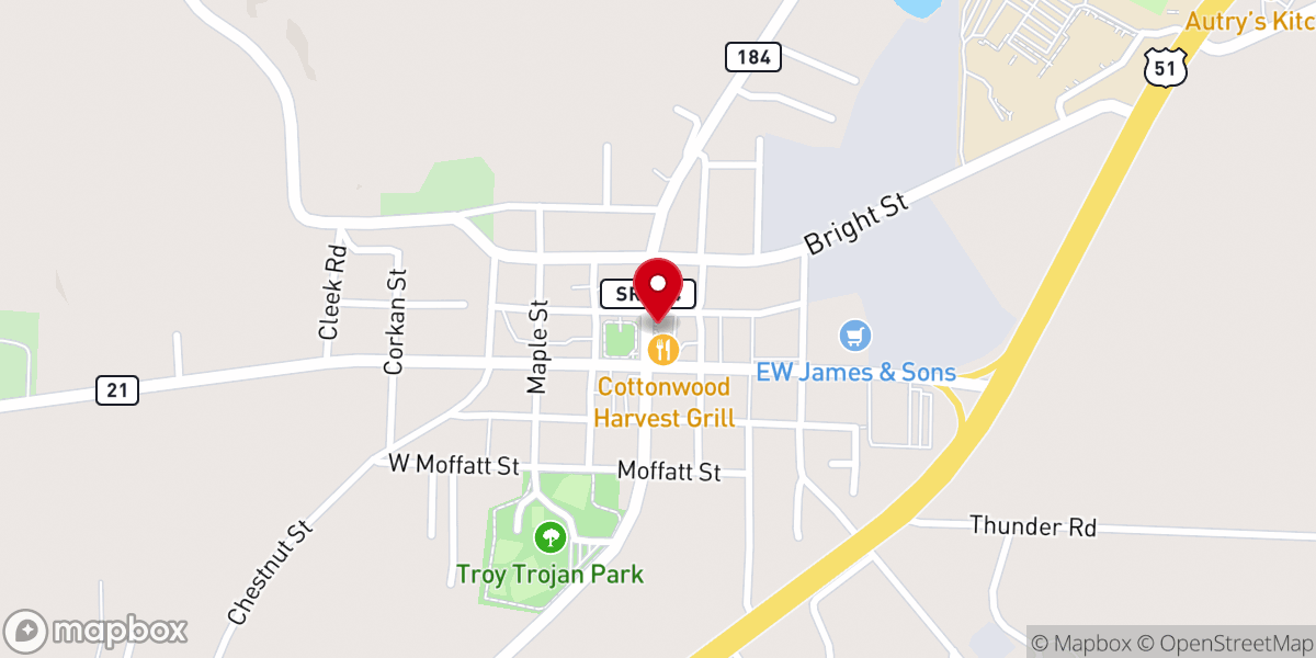 Map showing location of Grace Presbyterian Church PCA