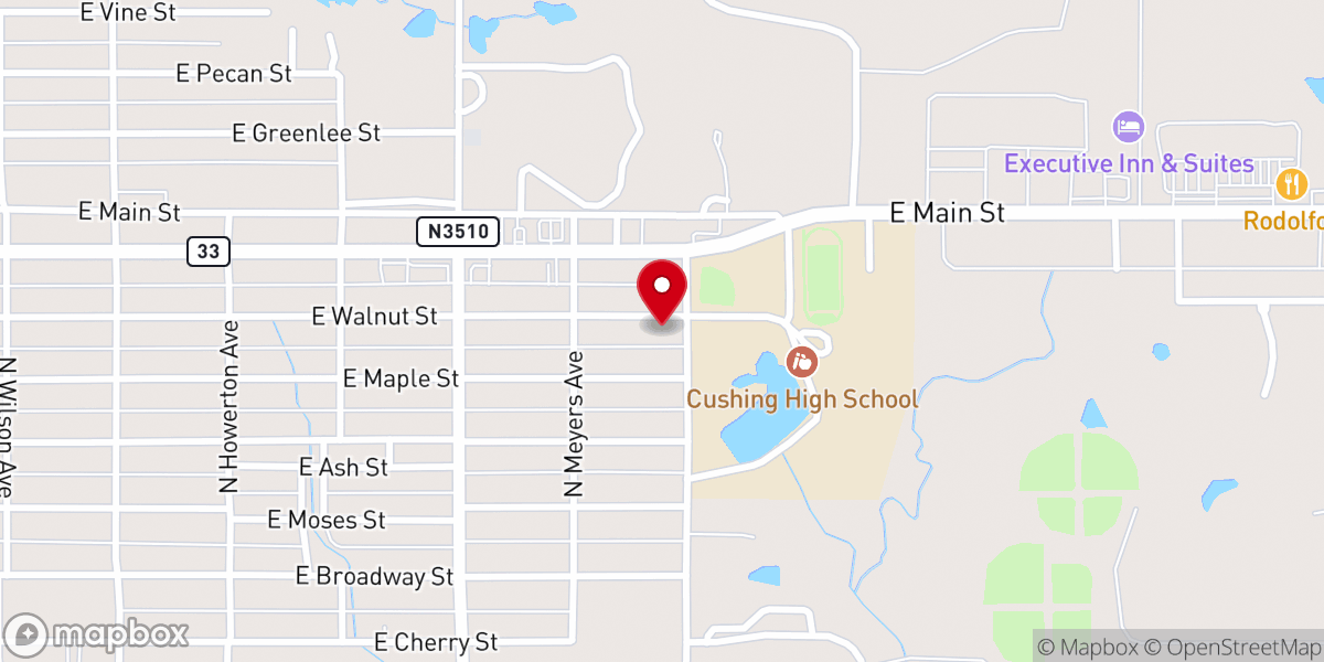 Map showing location of Hope.Church