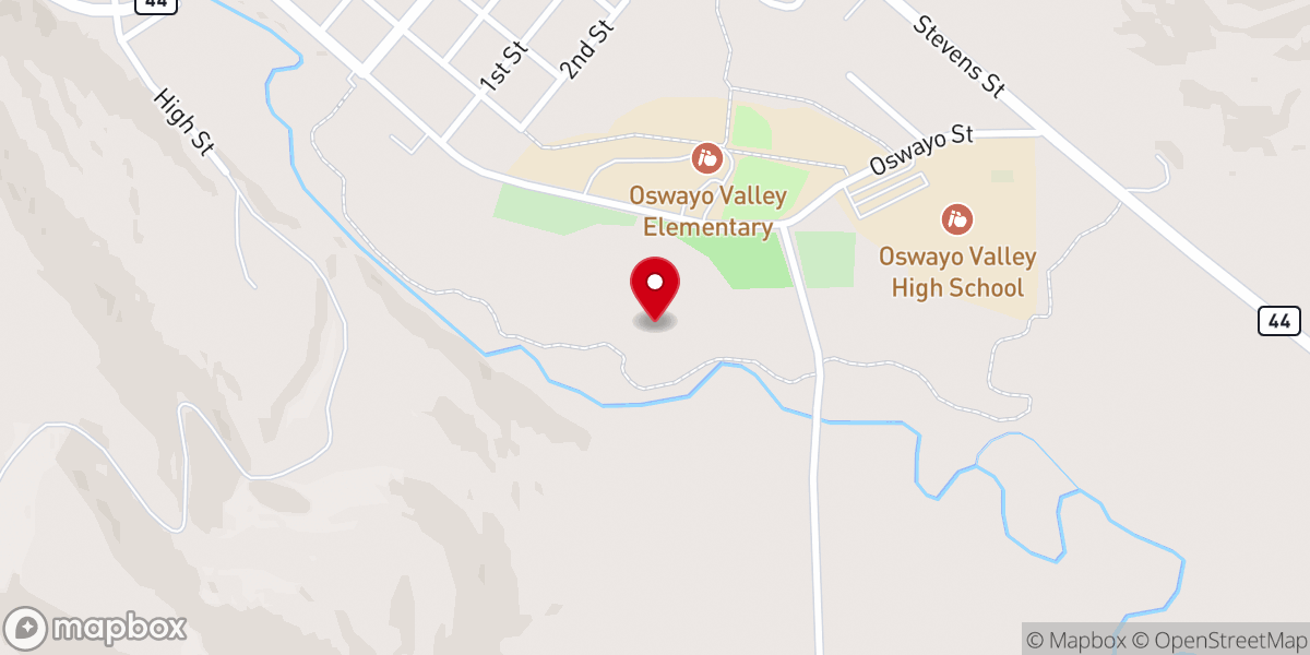 Map showing location of Potter County Baptist Church Inc