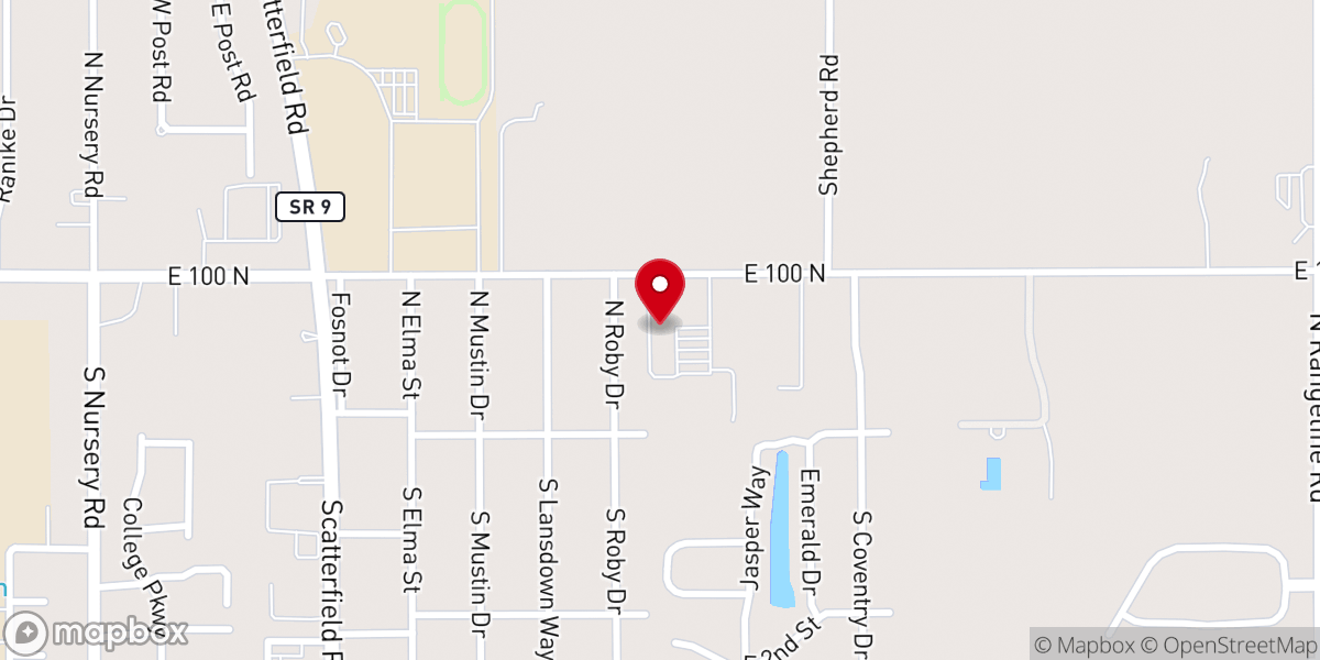 Map showing location of Mercy Road Church - Anderson