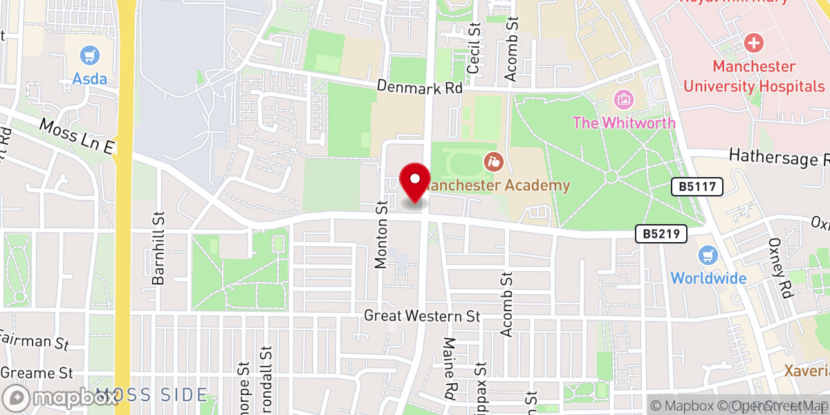 Map showing location of Polish RC Church of Divine Mercy, Manchester