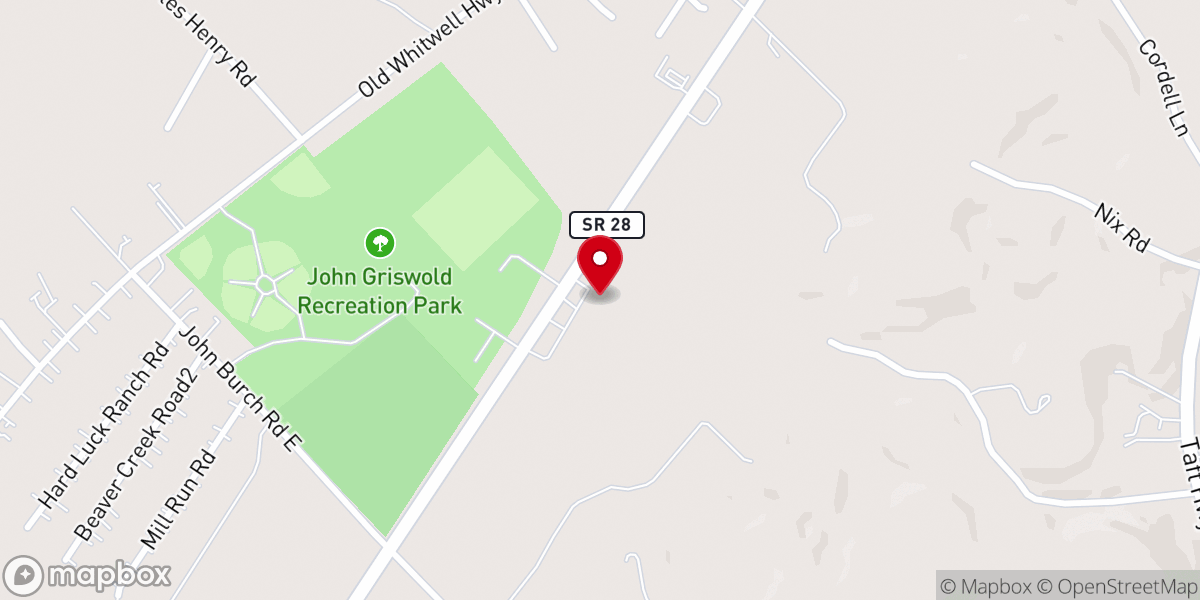 Map showing location of Valley Entertainment Center