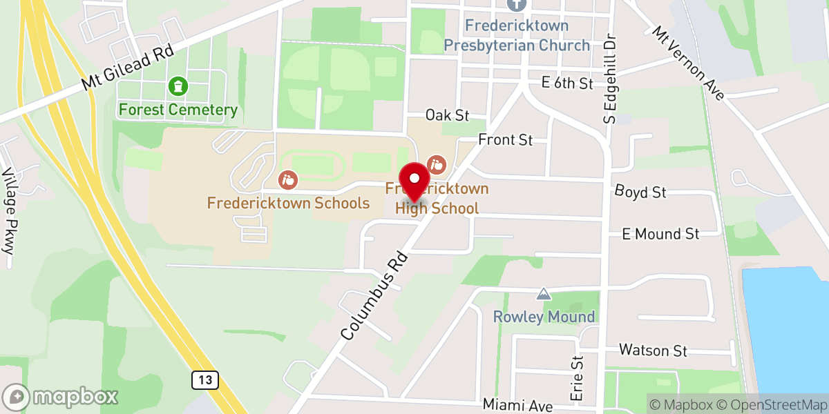 Map showing location of Cornerstone Community Church