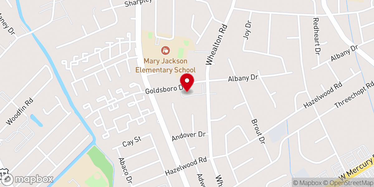 Map showing location of Calvary Reformed Presbyterian Church of Hampton Roads