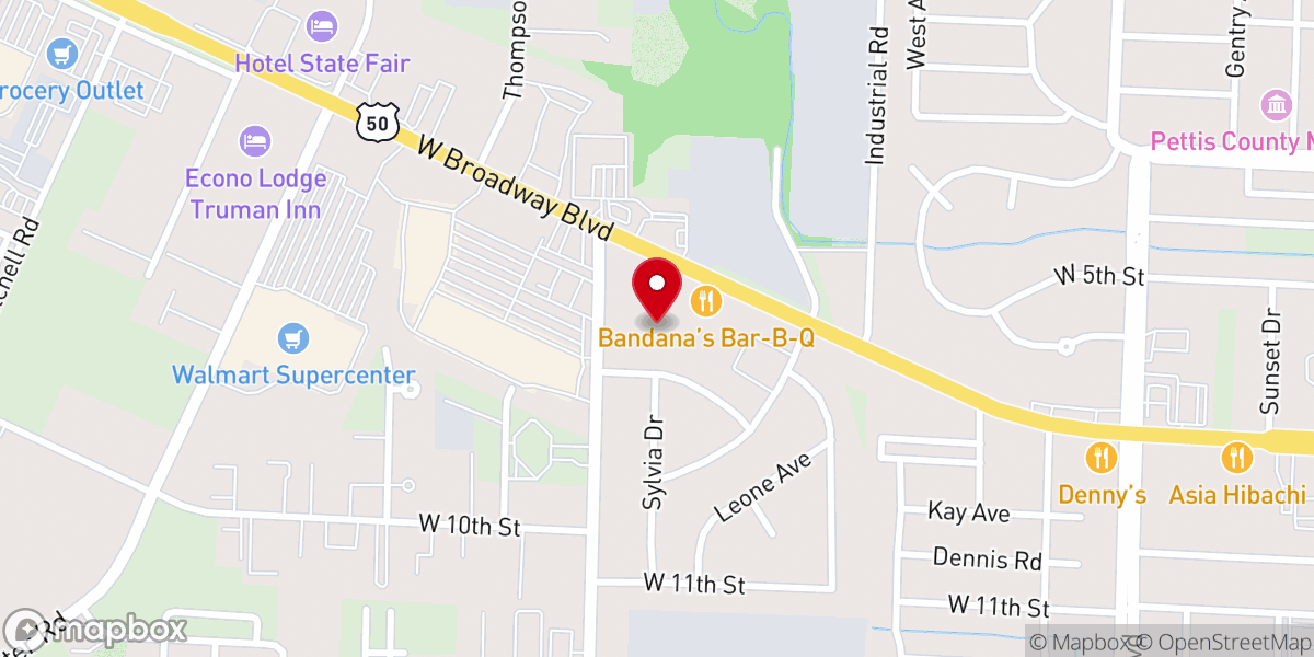 Map showing location of LifePointe Church