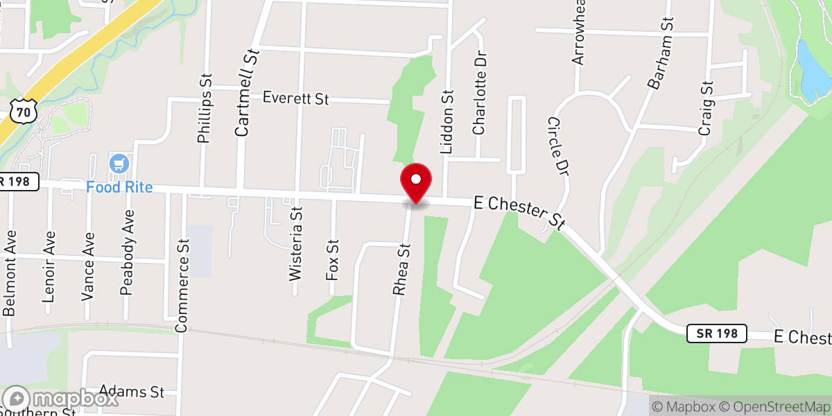 Map showing location of Wesley Chapel United Methodist