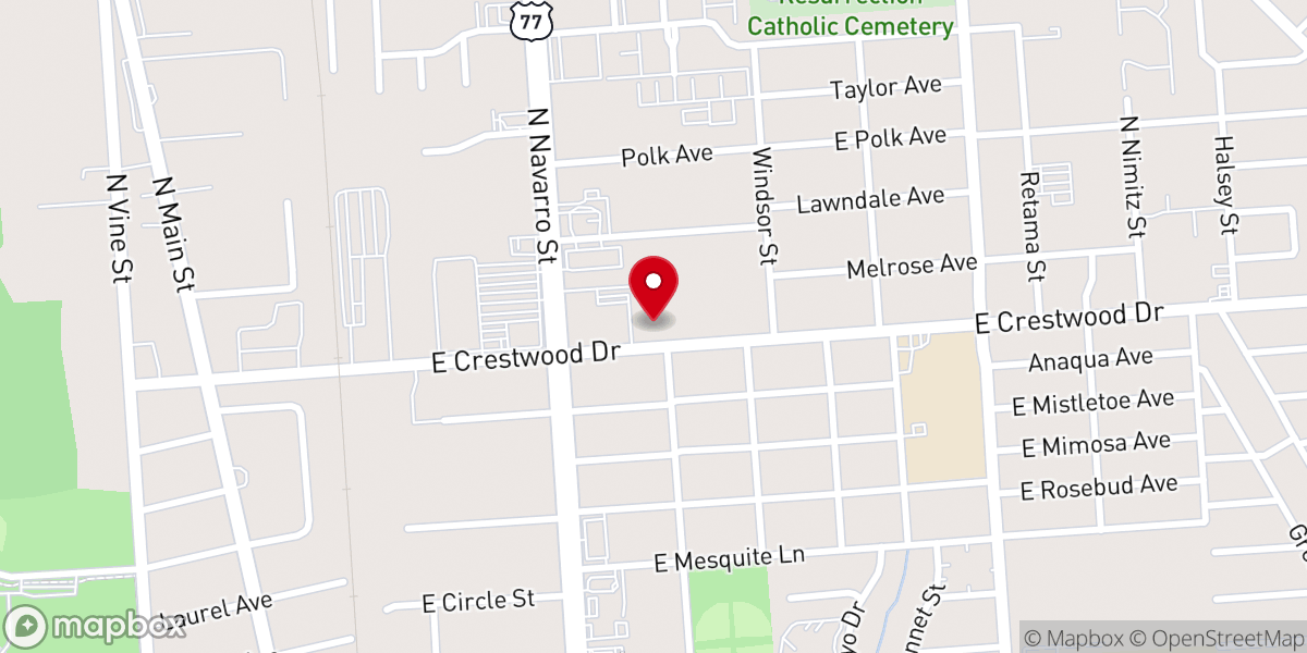 Map showing location of Authentic Church, Victoria TX