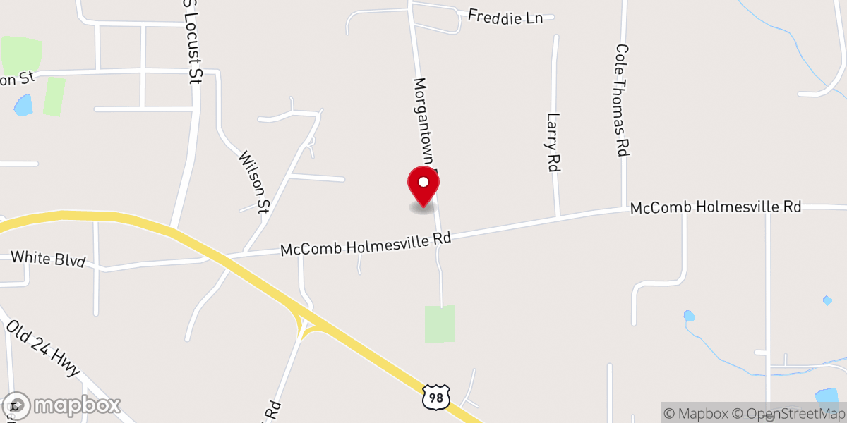 Map showing location of Sweet Home Church