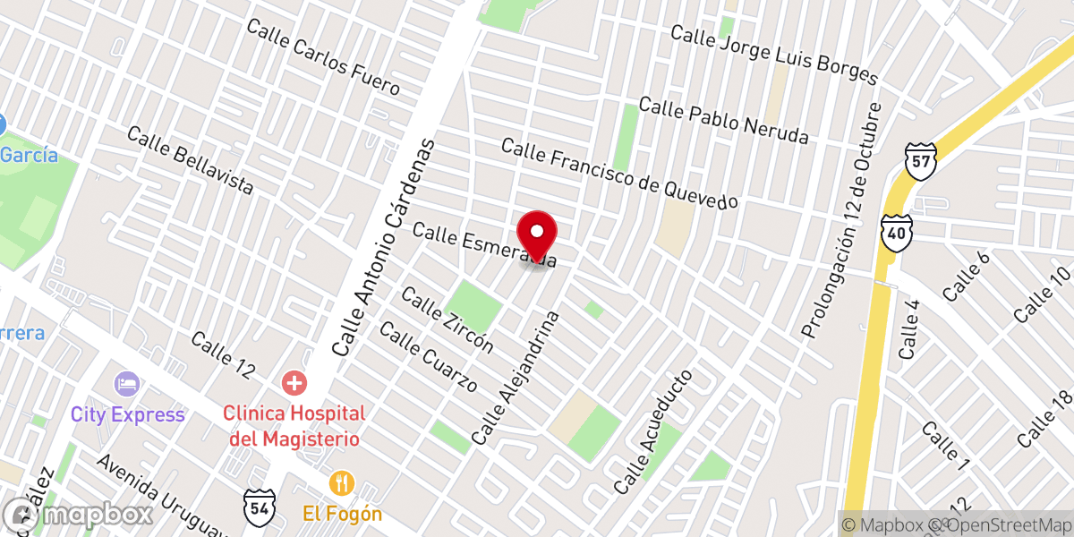 Map showing location of Iglesia de La Natividad