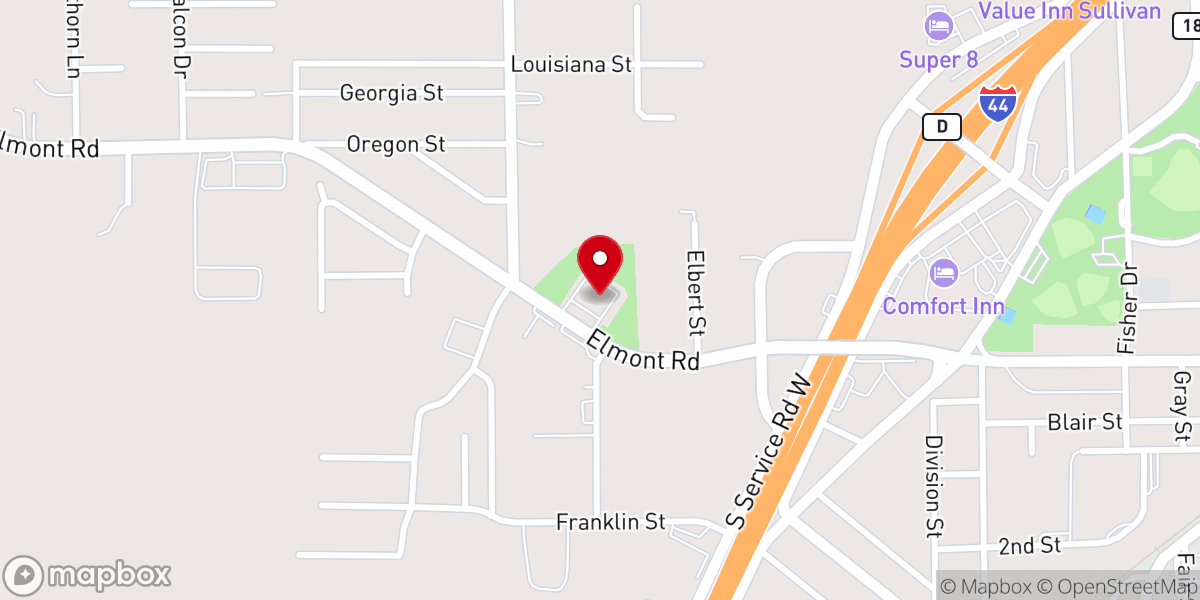 Map showing location of First Assembly of God Church
