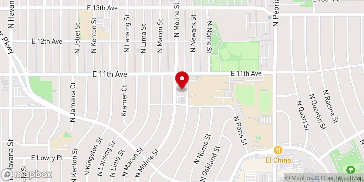 Map showing location of Burns Memorial United Methodist Church