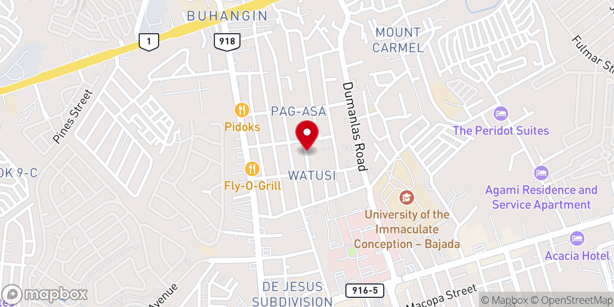 Map showing location of Sto. Rosario