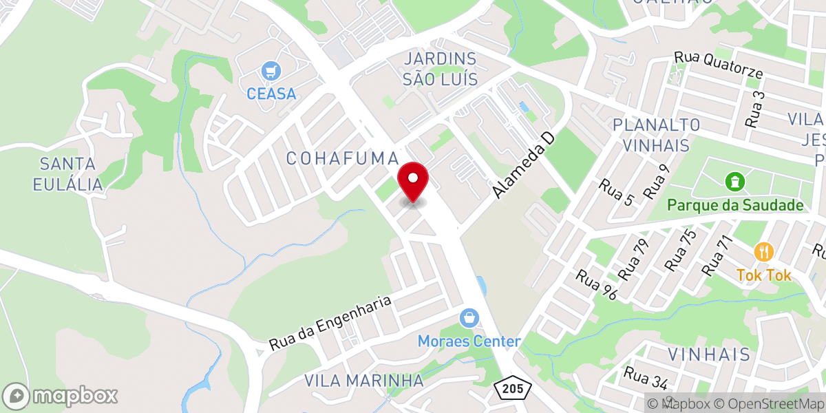 Map showing location of Assembleia de Deus - IADESL Área 105