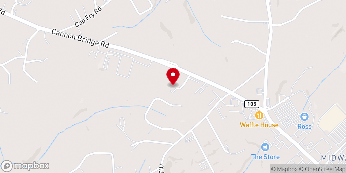 Map showing location of In Touch Therapeutic Massage and Float Therapy
