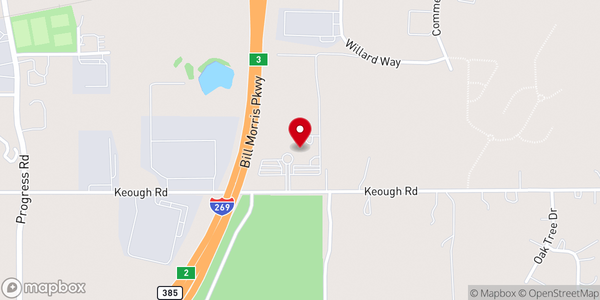 Map showing location of Living Hope Church